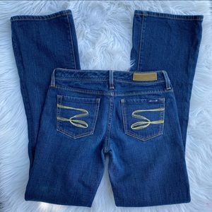 Seven7 premium bootcut dark wash jeans